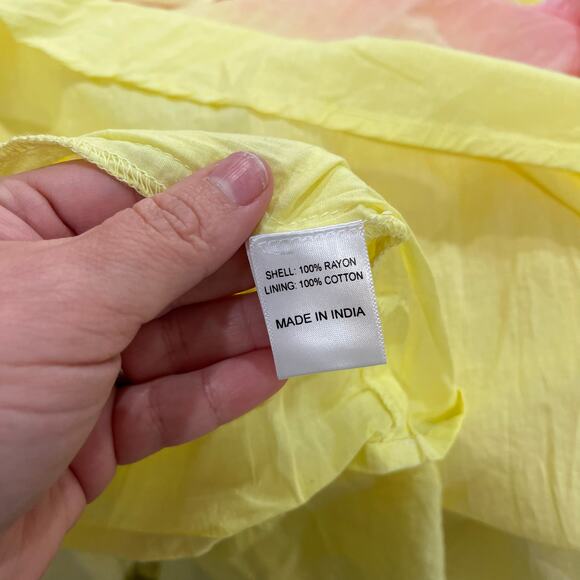 Ivy City Pastel Ombre Tiered Maxi Wrap Dress Cottagecore Spring  Dress Sz S/M - Picture 6 of 11